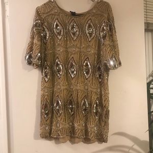 RAGA sequined embellished shift dress